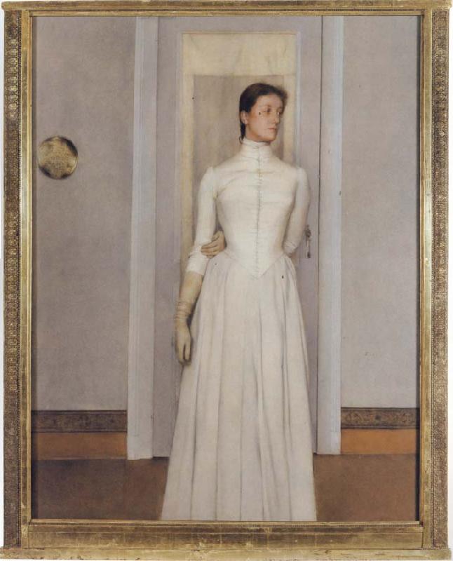 Fernand Khnopff Portrait of Marguerite Khnopff France oil painting art